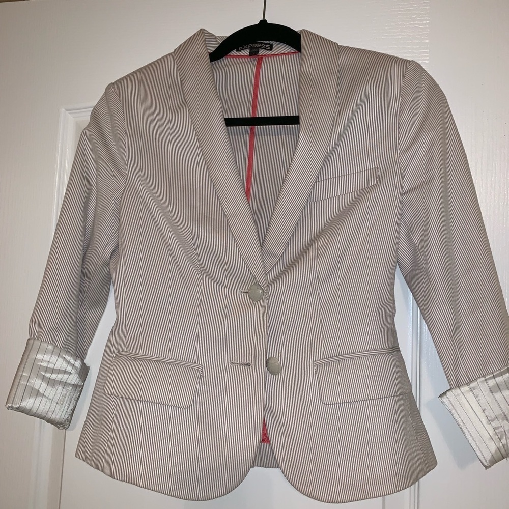 Express Pinstripe Blazer - Picture 3 of 8